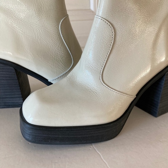 NWOT Free People Ruby White Patent Leather Platform Boots Sz 36.5 - Picture 2 of 8